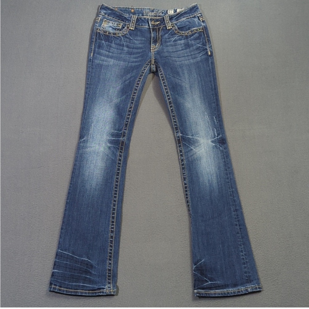 Miss Me Jeans Women's 27 Blue Boot Flap Pocket Denim